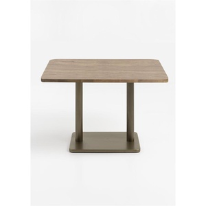 Table bistro rectangle 75x120cm BREST Coco Maison or/chêne foncé