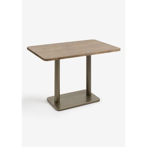 Table bistro rectangle 75x120cm BREST Coco Maison or/chêne foncé