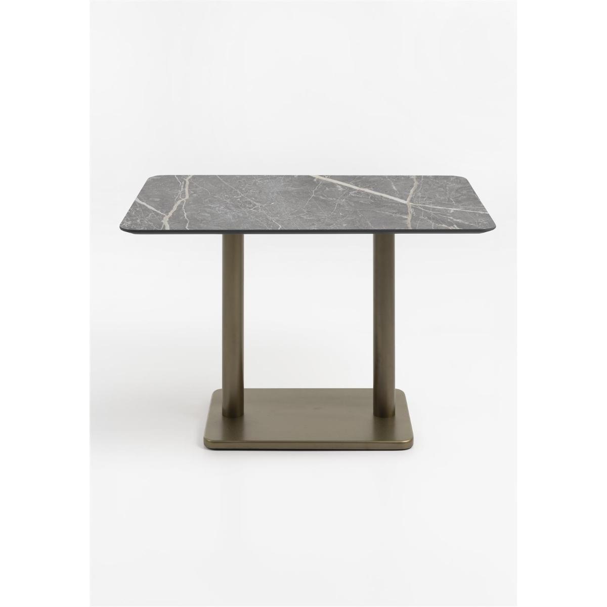 Table bistro rectangle 75x120cm BREST Coco Maison or/gris clair