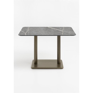 Table bistro rectangle 75x120cm BREST Coco Maison or/gris clair