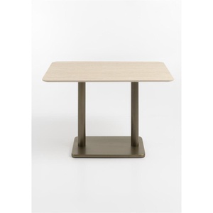 Table bistro rectangle 75x120cm BREST Coco Maison or/travertin
