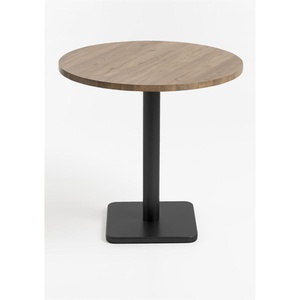 Table bistro ronde 80cm BREST Coco Maison noir/chêne foncé