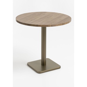 Table bistro ronde 80cm BREST Coco Maison or/chêne foncé