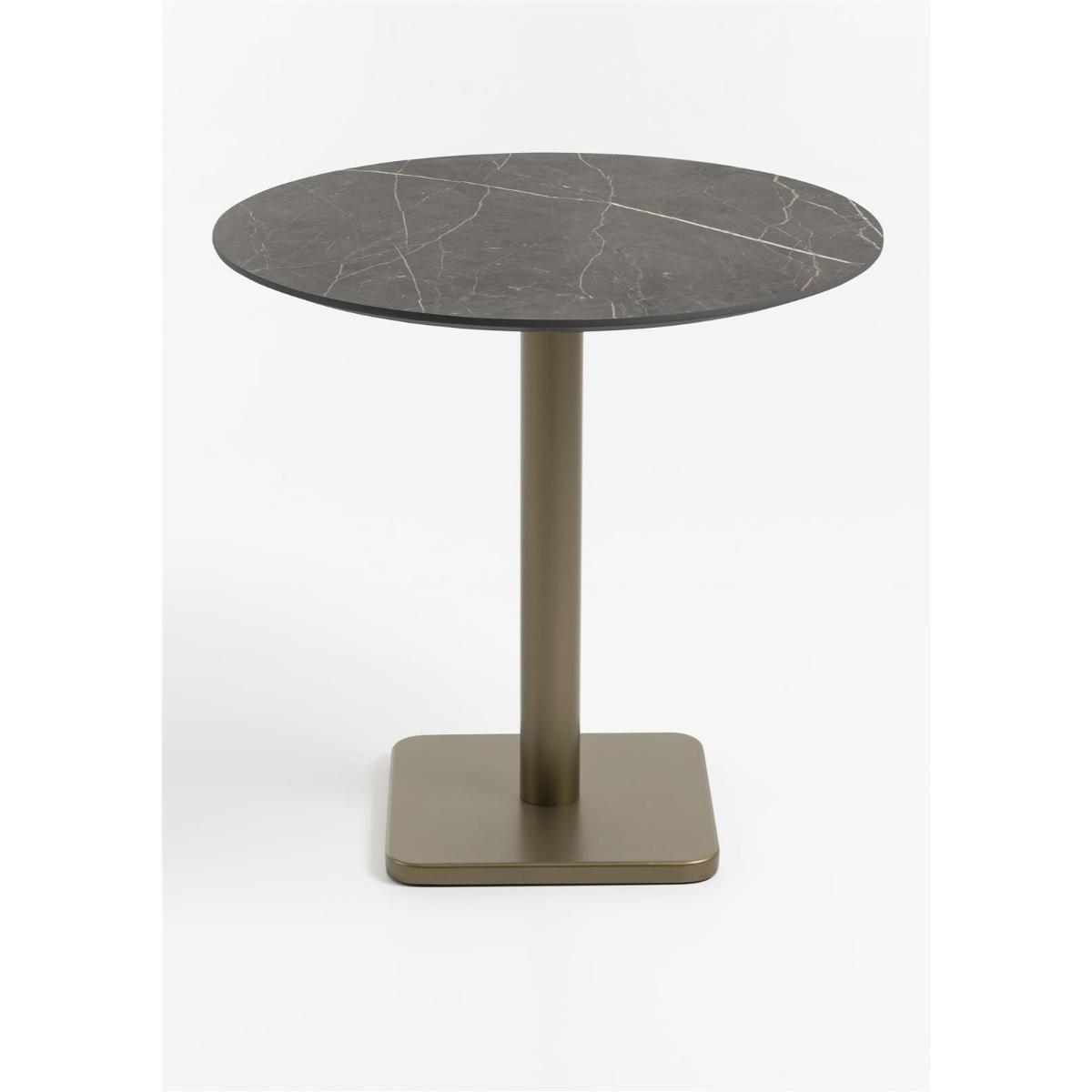Table bistro ronde 80cm BREST Coco Maison or/onyx