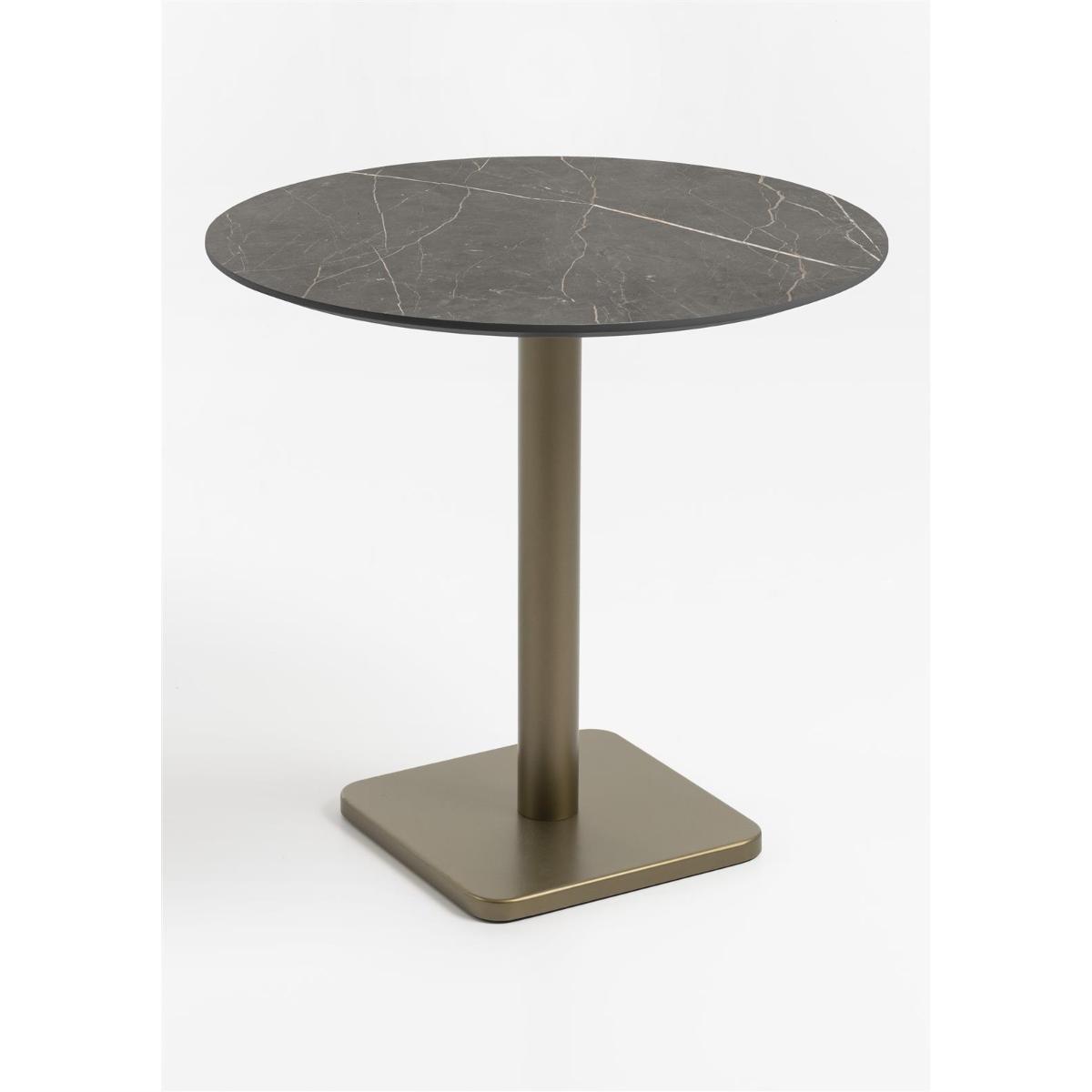 Table bistro ronde 80cm BREST Coco Maison or/onyx