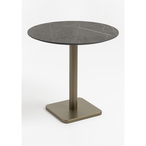 Table bistro ronde 80cm BREST Coco Maison or/onyx