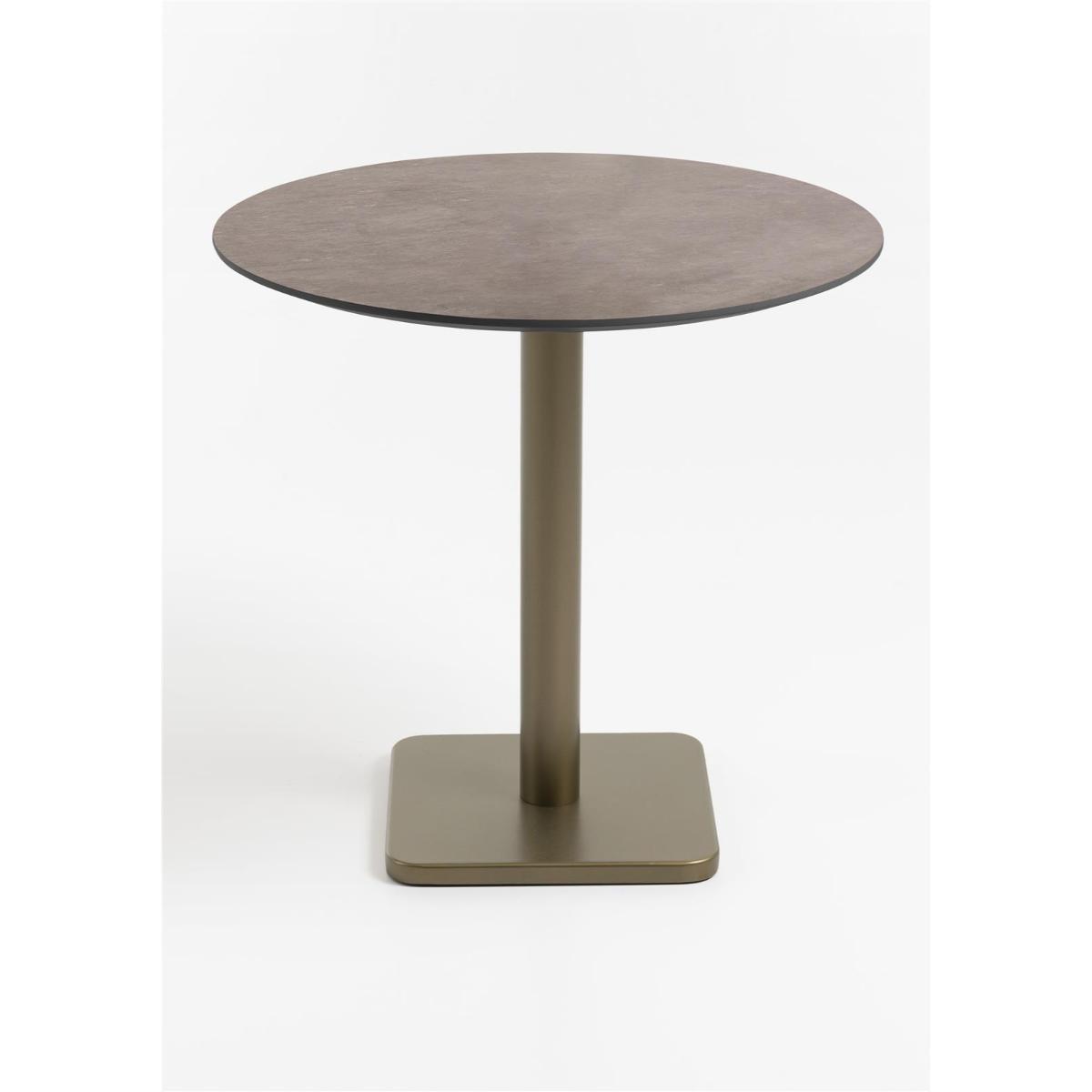 Table bistro ronde 80cm BREST Coco Maison or/rouille
