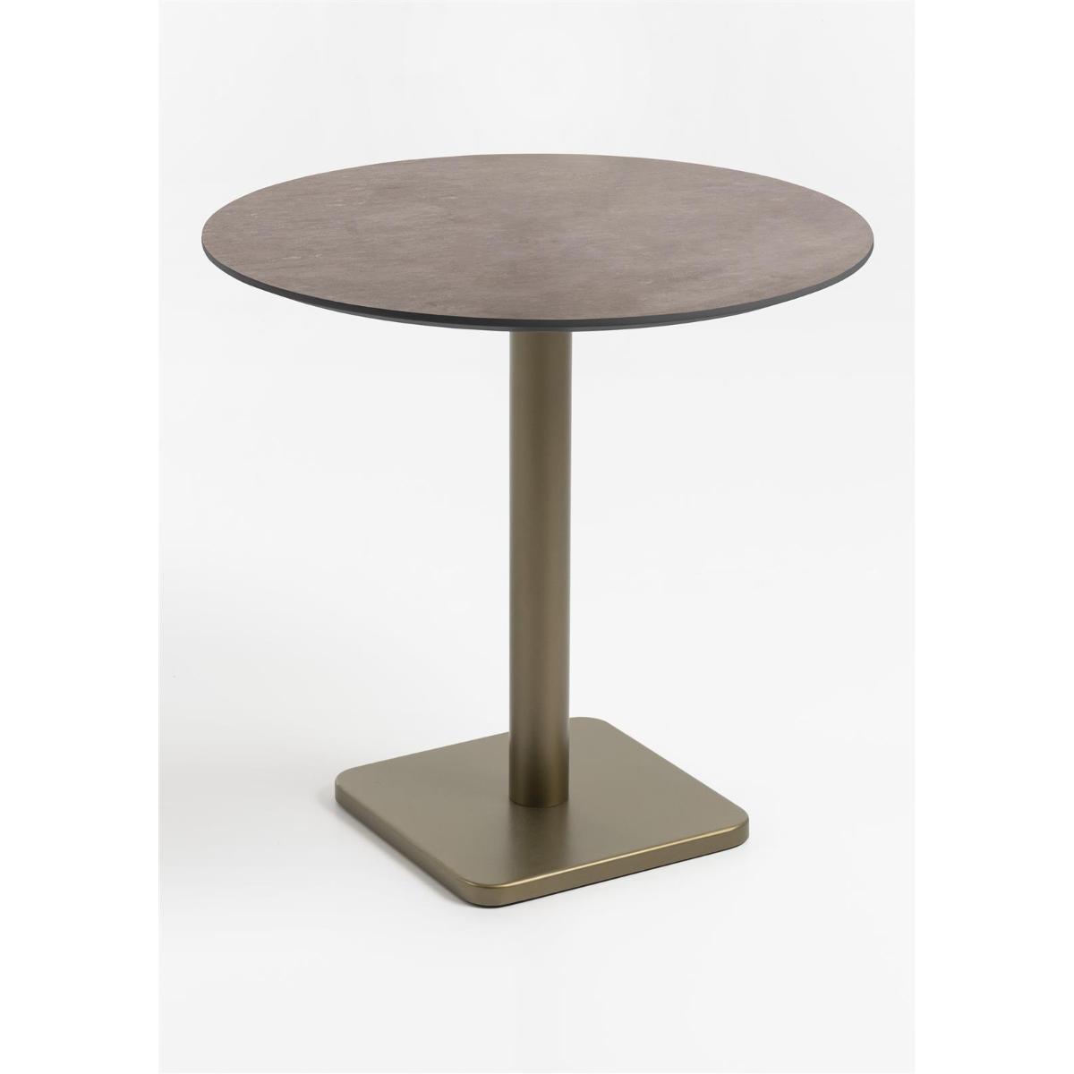 Table bistro ronde 80cm BREST Coco Maison or/rouille