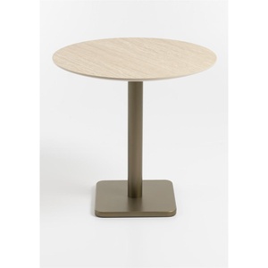 Table bistro ronde 80cm BREST Coco Maison or/travertine