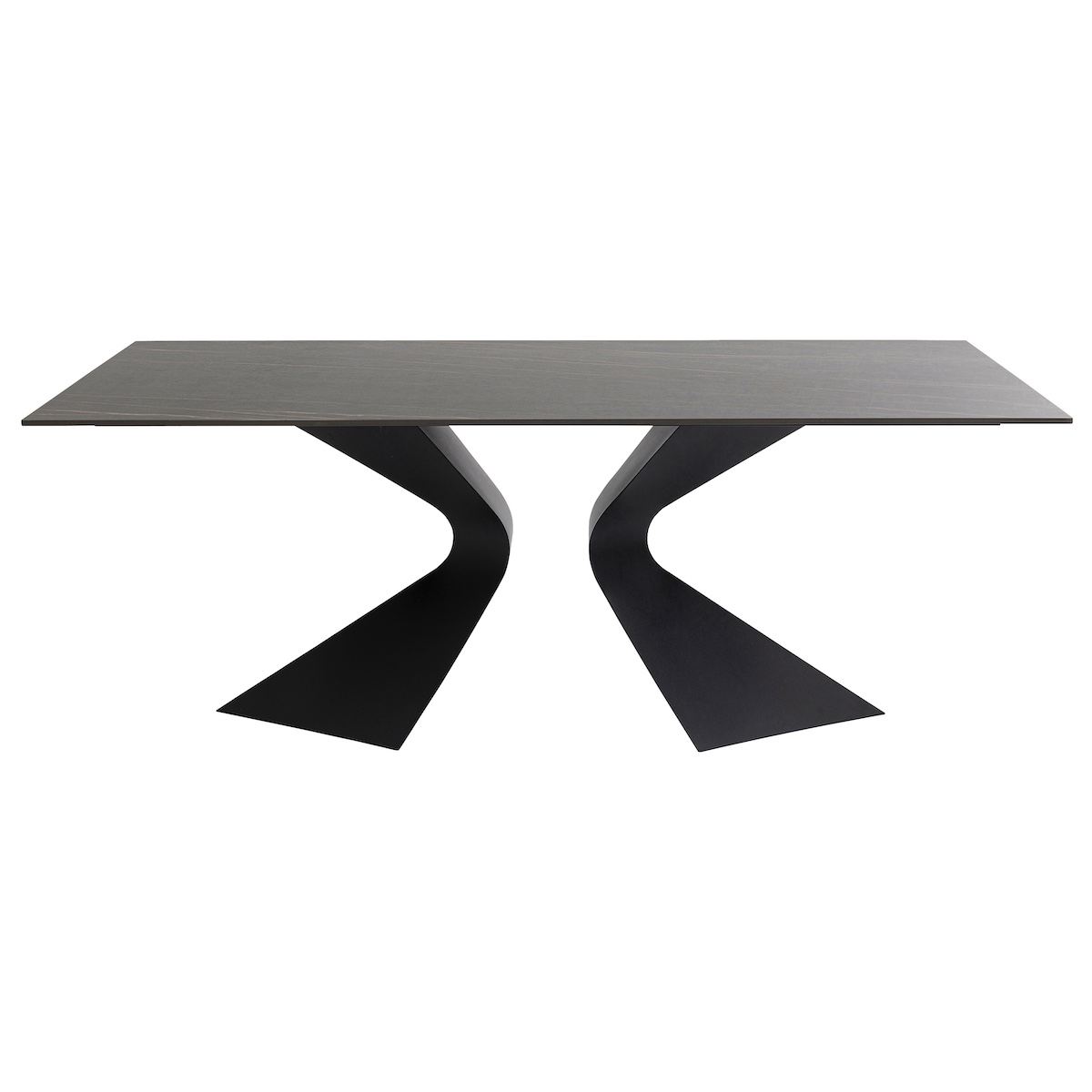Table céramique 180x90cm GLORIA Kare Design noir