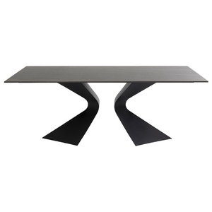 Table céramique 180x90cm GLORIA Kare Design noir