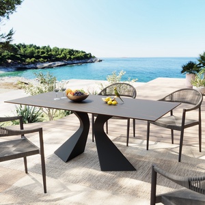 Table céramique 180x90cm GLORIA Kare Design noir