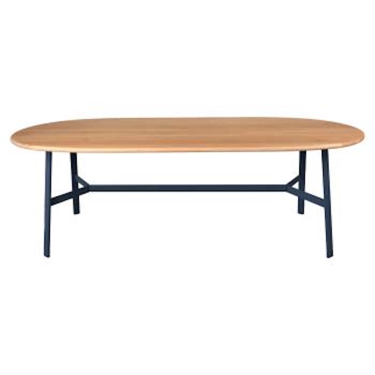 Table chêne ovale 220x95cm SO'O Fermob Indoor bleu abysse