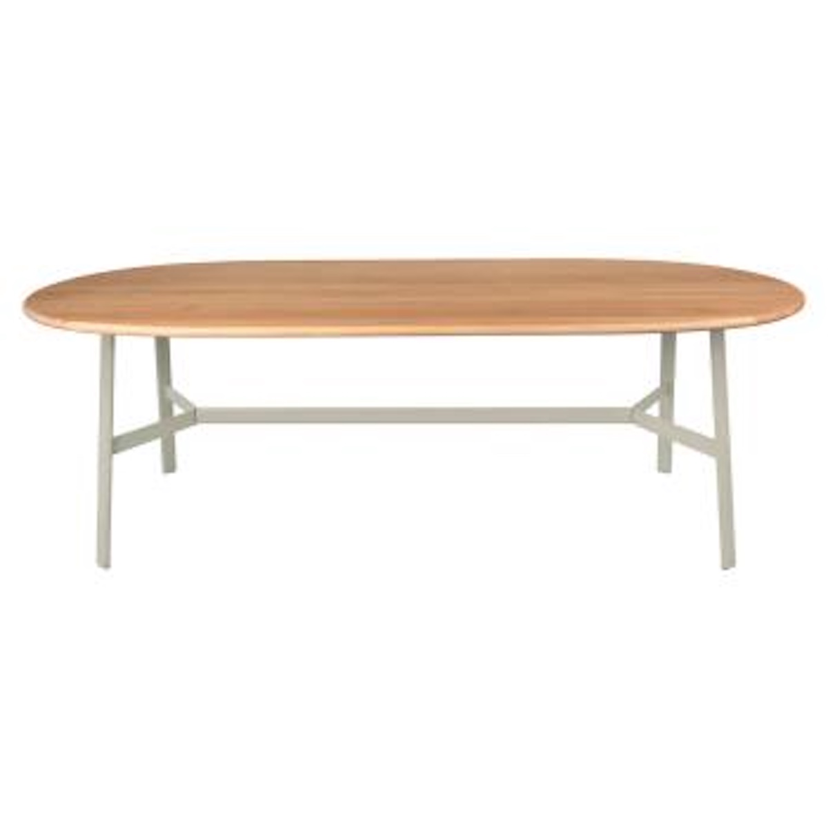 Table chêne ovale 220x95cm SO'O Fermob Indoor gris argile