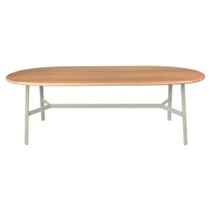 Table chêne ovale 220x95cm SO'O Fermob Indoor gris argile