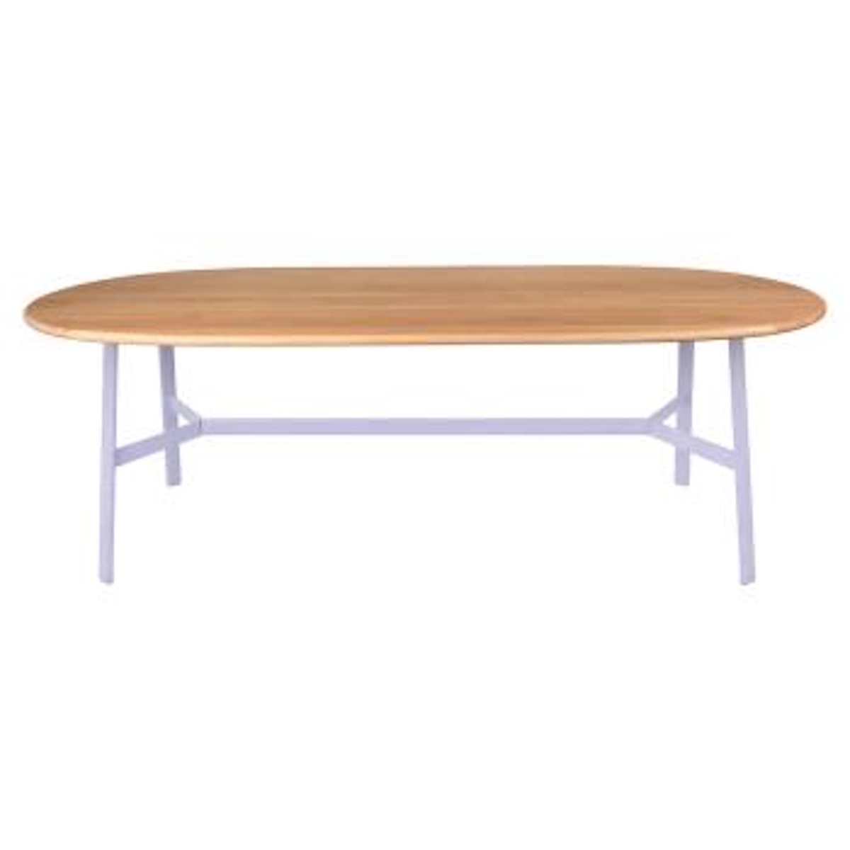 Table chêne ovale 220x95cm SO'O Fermob Indoor guimauve