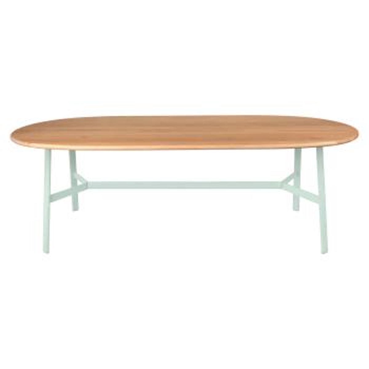 Table chêne ovale 220x95cm SO'O Fermob Indoor menthe glaciale