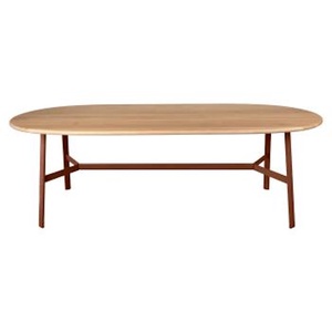 Table chêne ovale 220x95cm SO'O Fermob Indoor ocre rouge