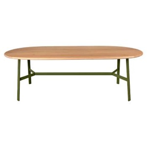 Table chêne ovale 220x95cm SO'O Fermob Indoor pesto