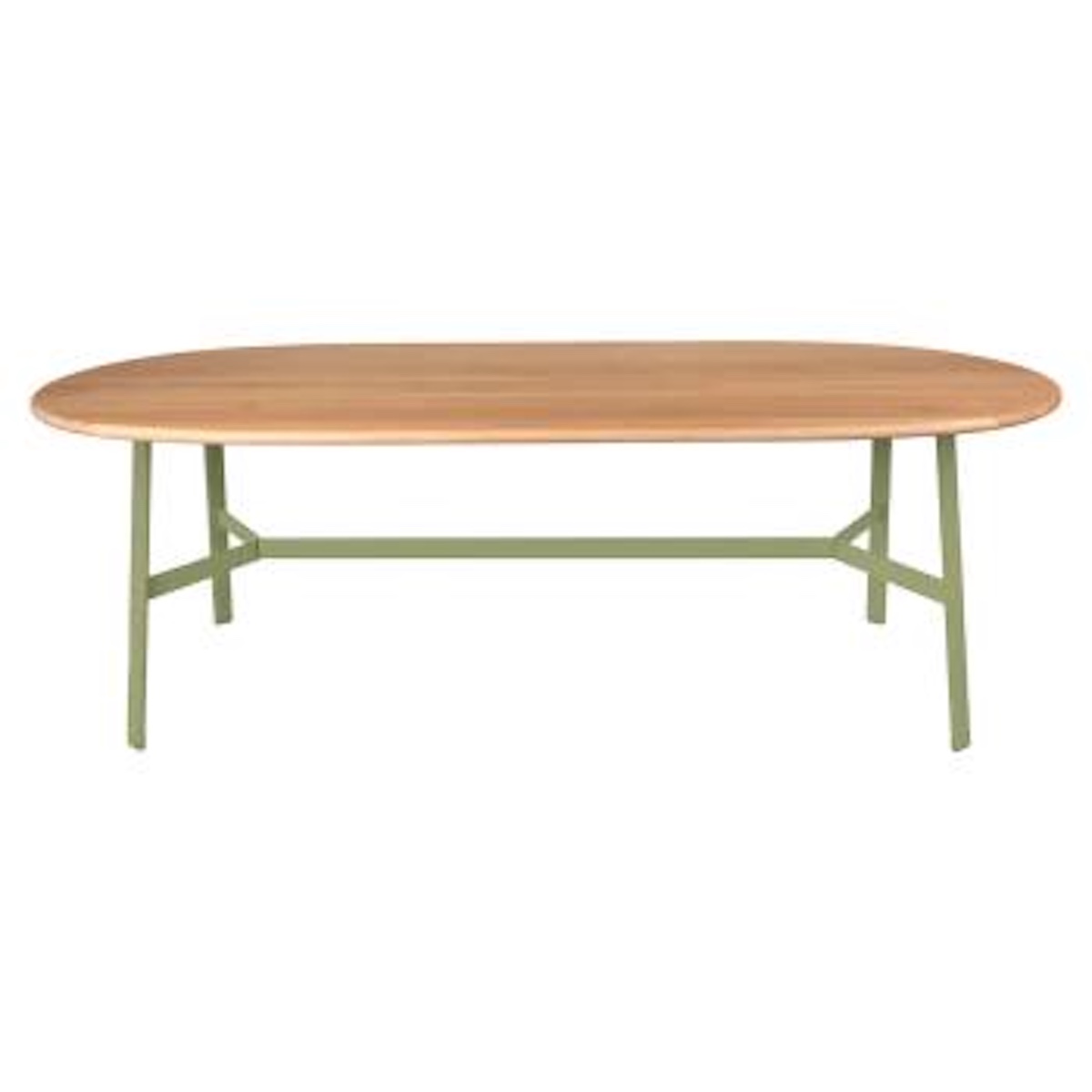 Table chêne ovale 220x95cm SO'O Fermob Indoor tilleul