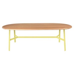 Table chêne ovaler 220x95cm SO'O Fermob Indoo citron givré