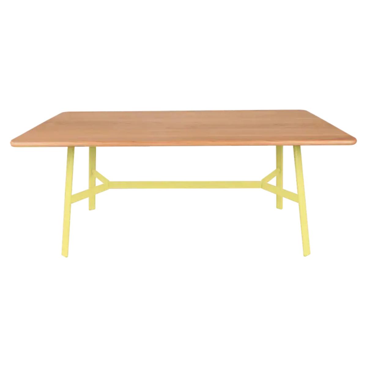 Table chêne SO'O Fermob Indoor 180X90cm citron givré