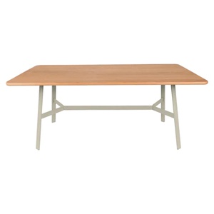 Table chêne SO'O Fermob Indoor 180x90cm gris argile