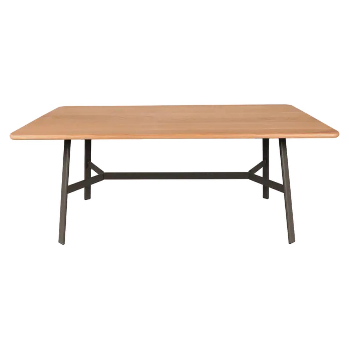 Table chêne SO'O Fermob Indoor 180x90cm gris orage