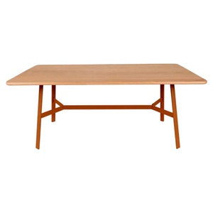 Table chêne SO'O Fermob Indoor 180x90cm orange confite
