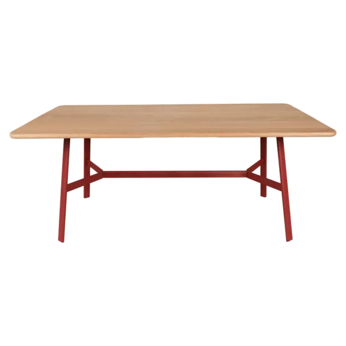Table chêne SO'O Fermob Indoor 180X90cm piment