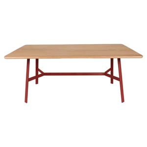 Table chêne SO'O Fermob Indoor 180X90cm piment