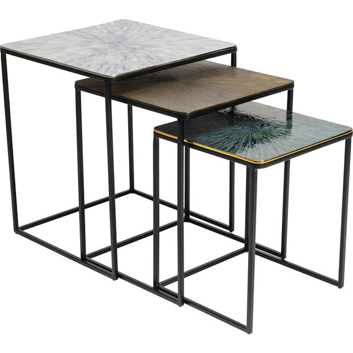 Table d'appoint 3pc RAY Kare Design carré