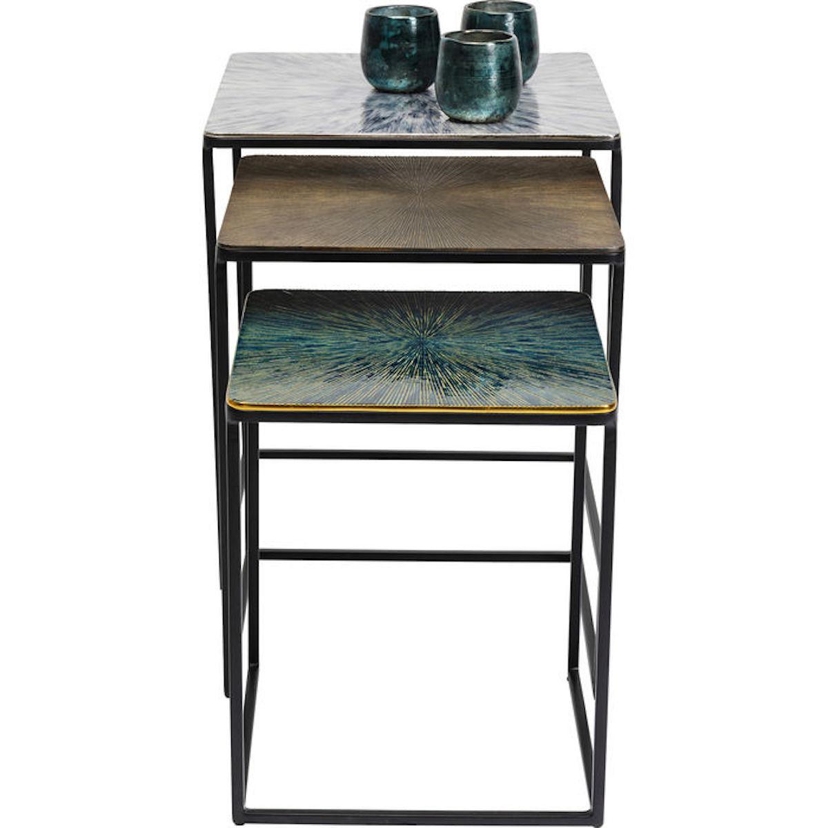 Table d'appoint 3pc RAY Kare Design carré