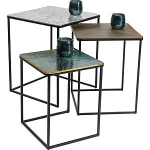 Table d'appoint 3pc RAY Kare Design carré