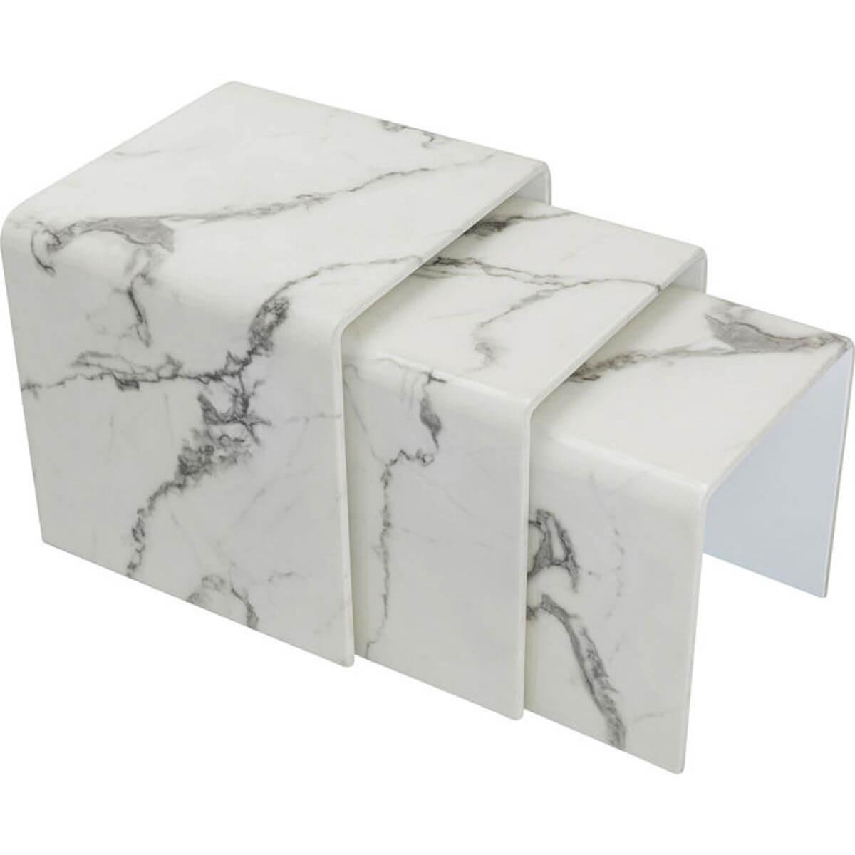 Table d'appoint 3pcs MOONRAKER Kare Design