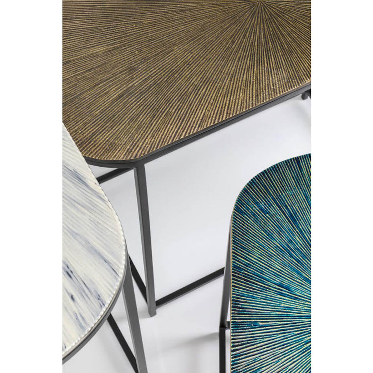Table d'appoint 3pcs RAY OVALE Kare Design