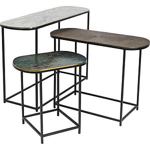 Table d'appoint 3pcs RAY OVALE Kare Design