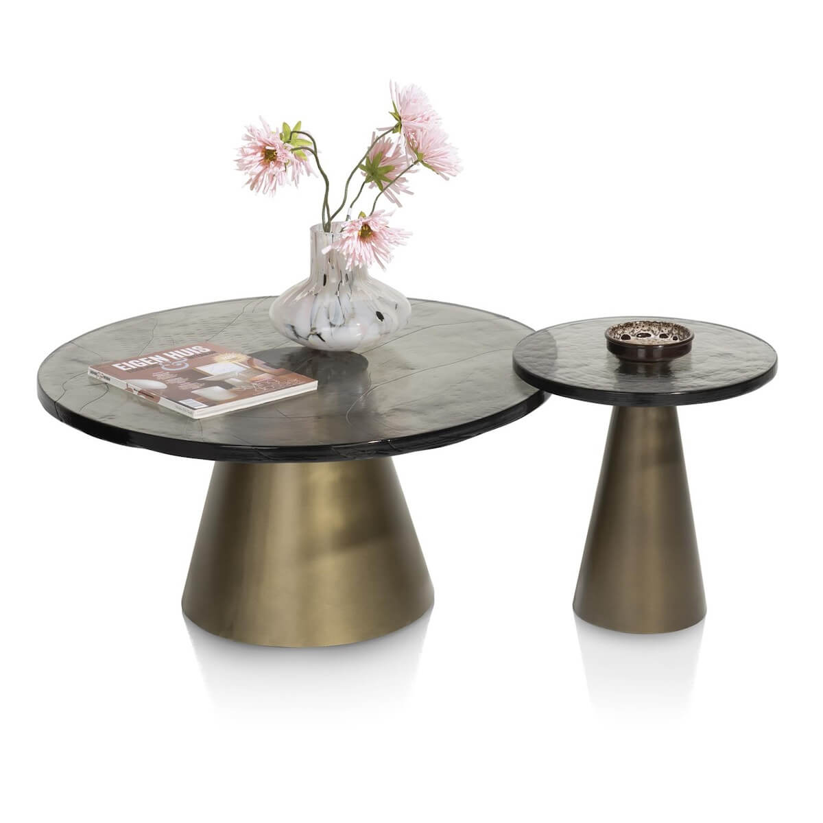 Table d'appoint 41x41x43cm ELOY Henders & Hazel verre