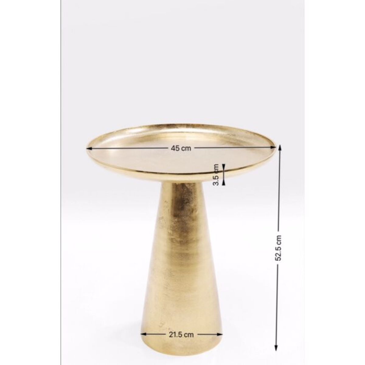 Table d'appoint 45cm PLATEAU UNO Kare Design laiton