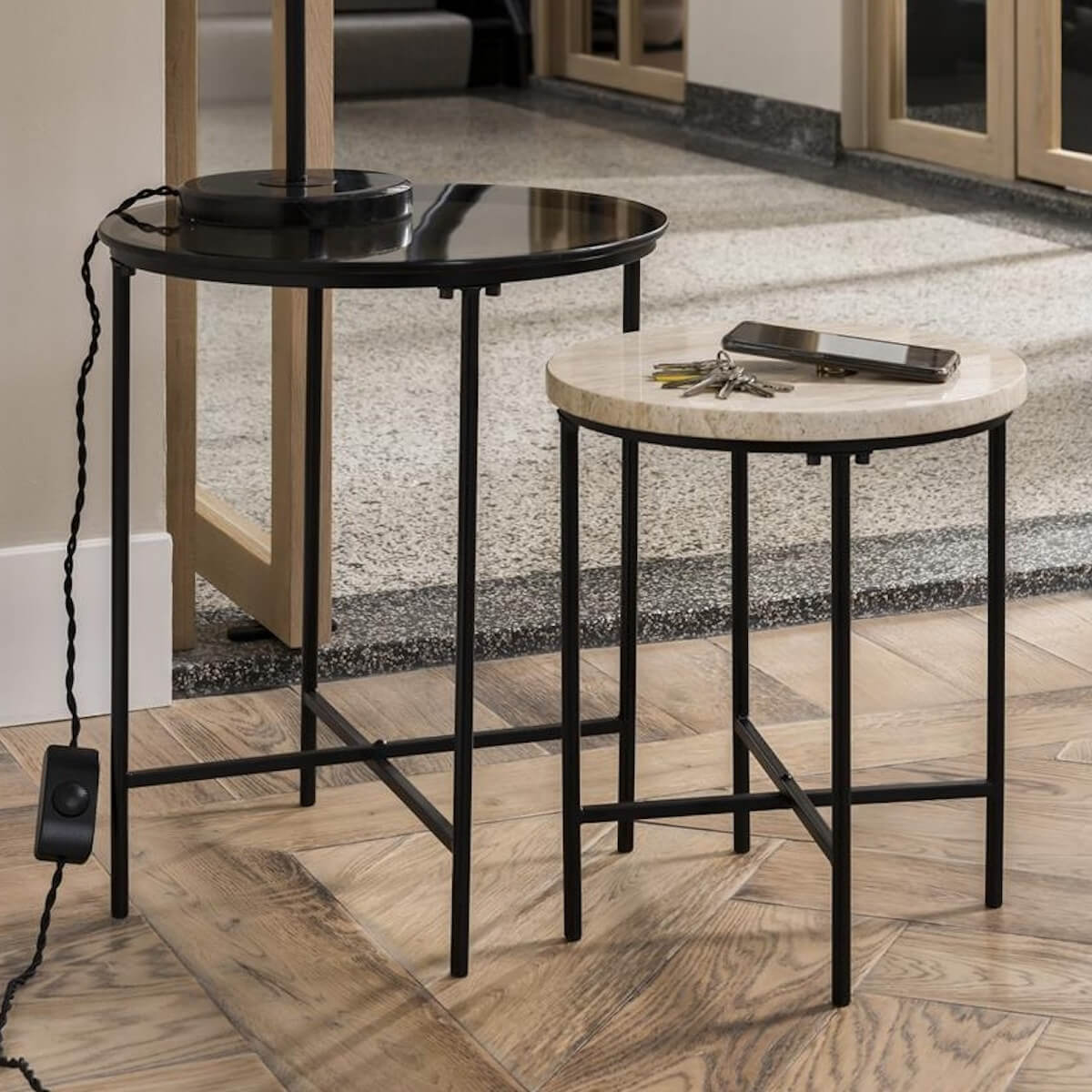 Table d'appoint 50cm NATHAN Coco Maison Anthracite