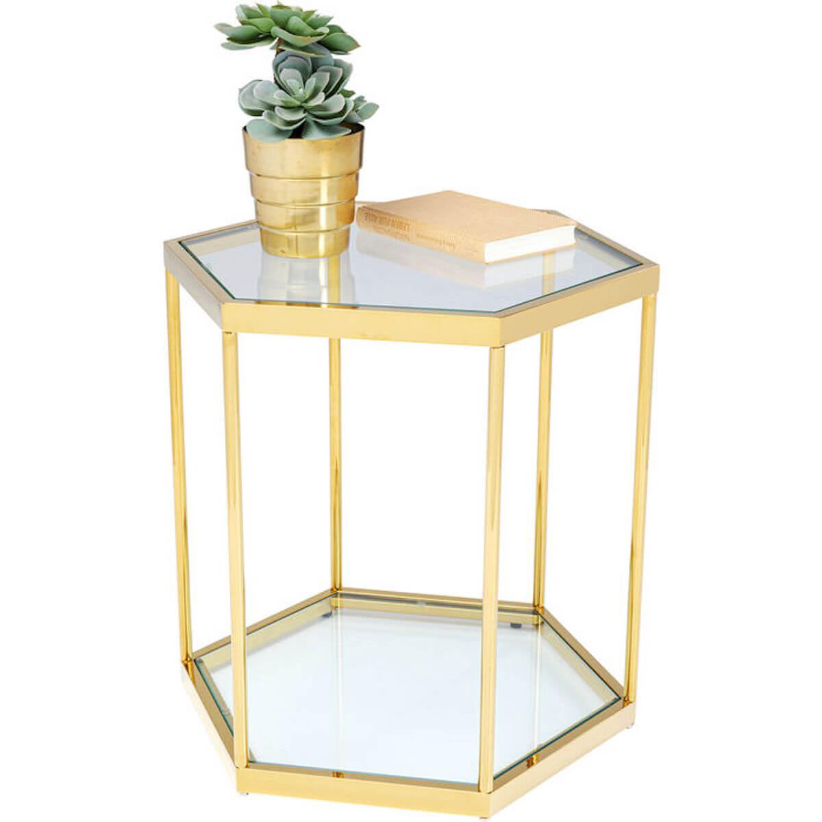 Table d'appoint 55cm COMB Kare Design doré