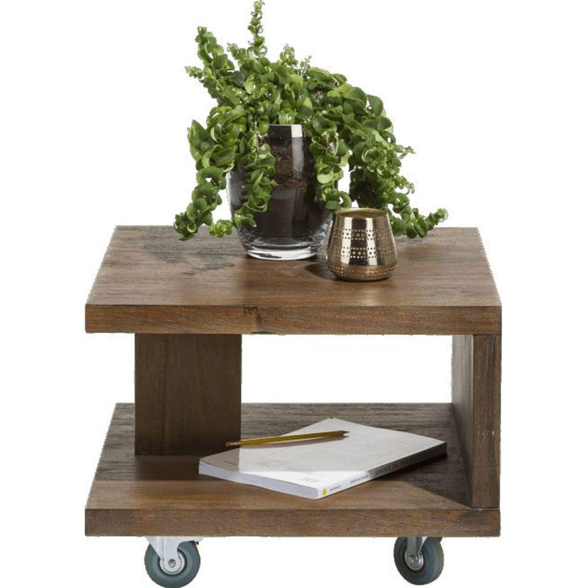 Table d'appoint BOX Henders & Hazel 55x55cm Tramwood Walnut