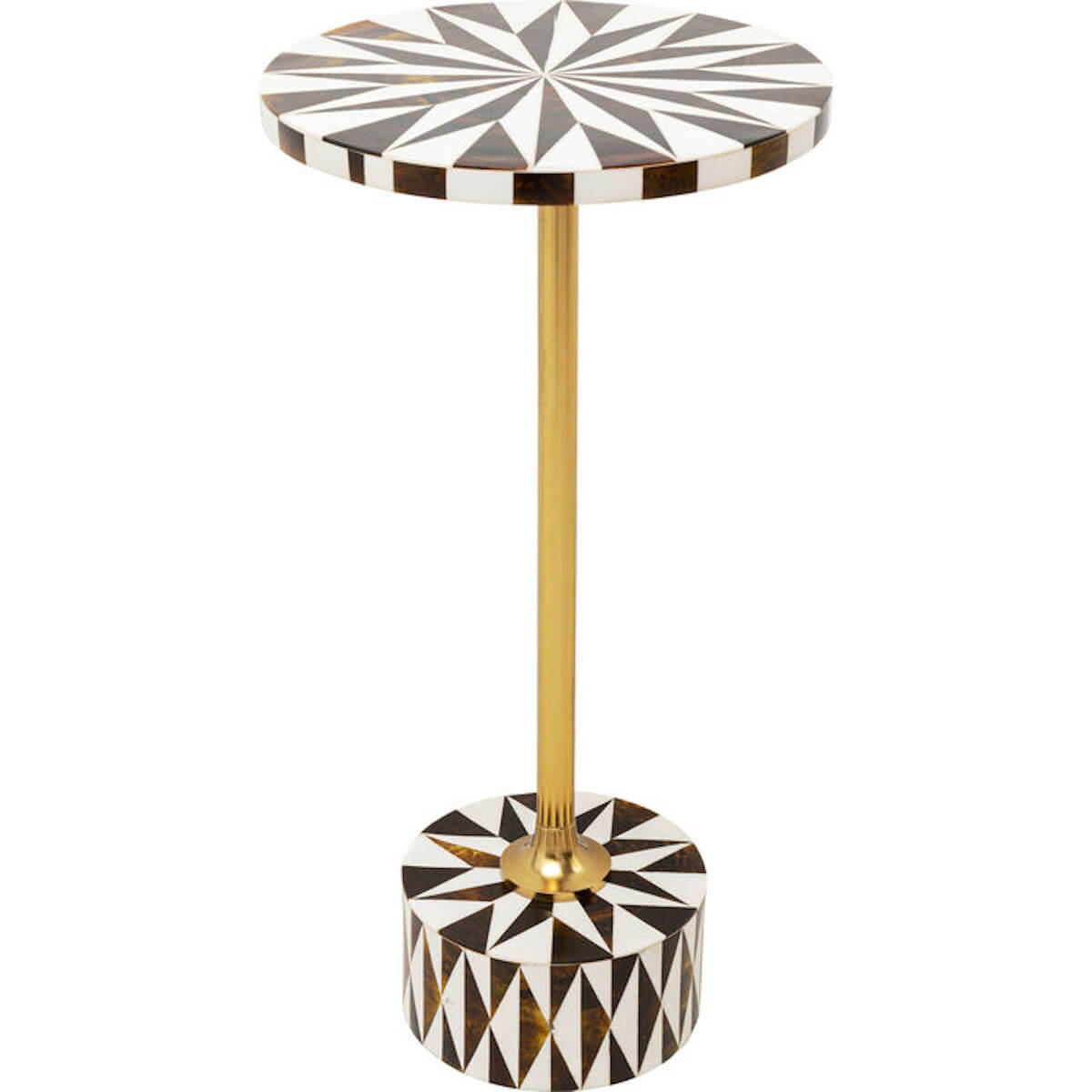 Table d'appoint DOMERO STAR Kare Design noir/blanc 25cm