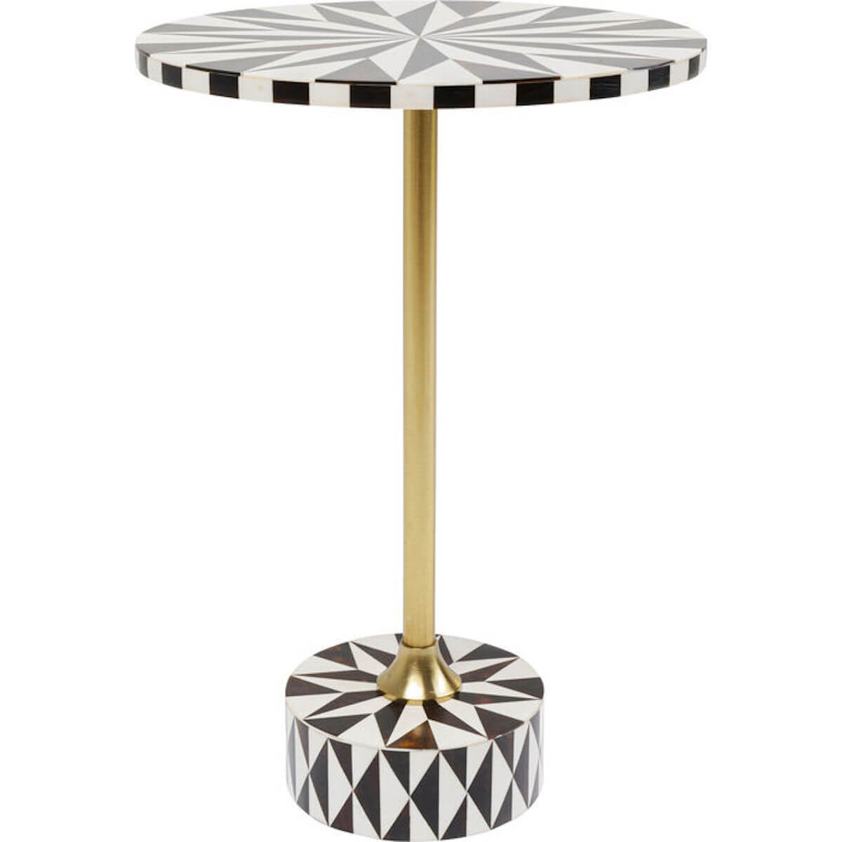 Table d'appoint DOMERO STAR Kare Design noir/blanc 40cm