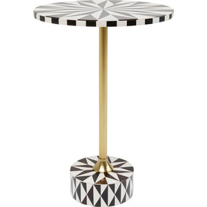 Table d'appoint DOMERO STAR Kare Design noir/blanc 40cm