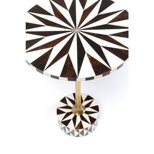 Table d'appoint DOMERO STAR Kare Design noir/blanc 40cm