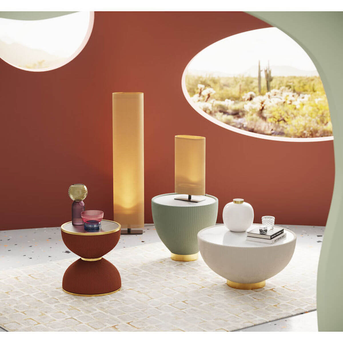 Table d'appoint ENDLESS VEGAS Kare Design vert 47cm