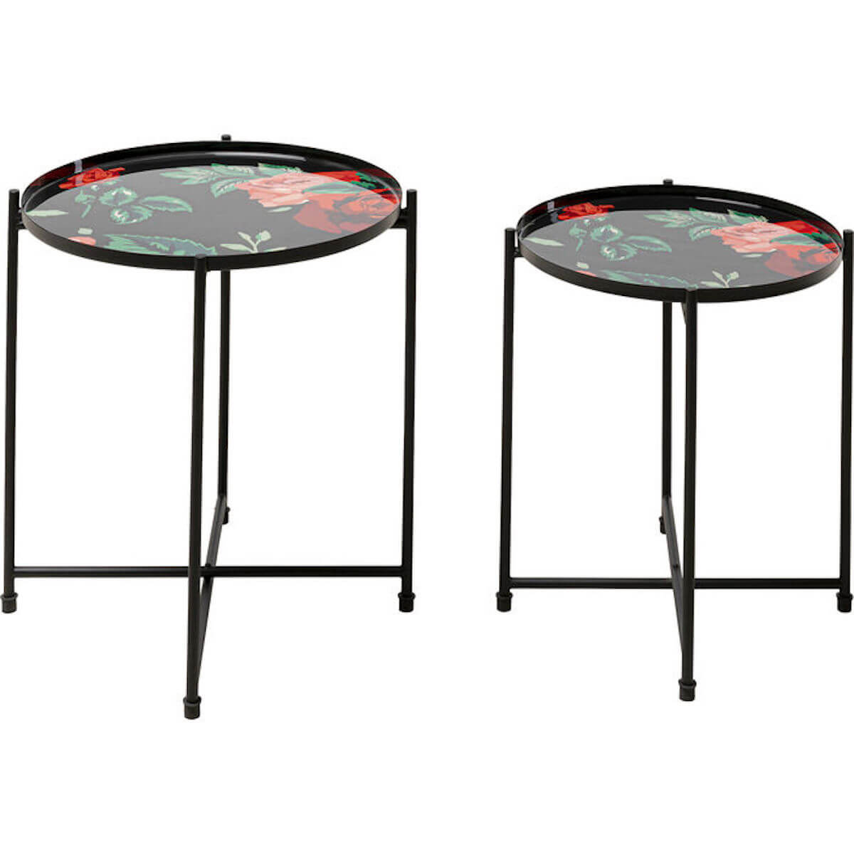 Table d'appoint FLOWERS GARDEN rond Kare Design (2/set)