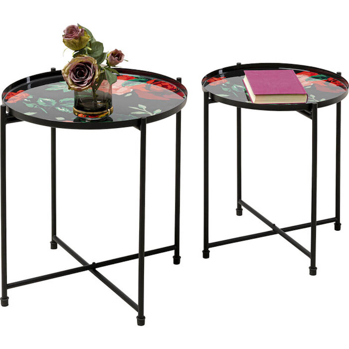 Table d'appoint FLOWERS GARDEN rond Kare Design (2/set)