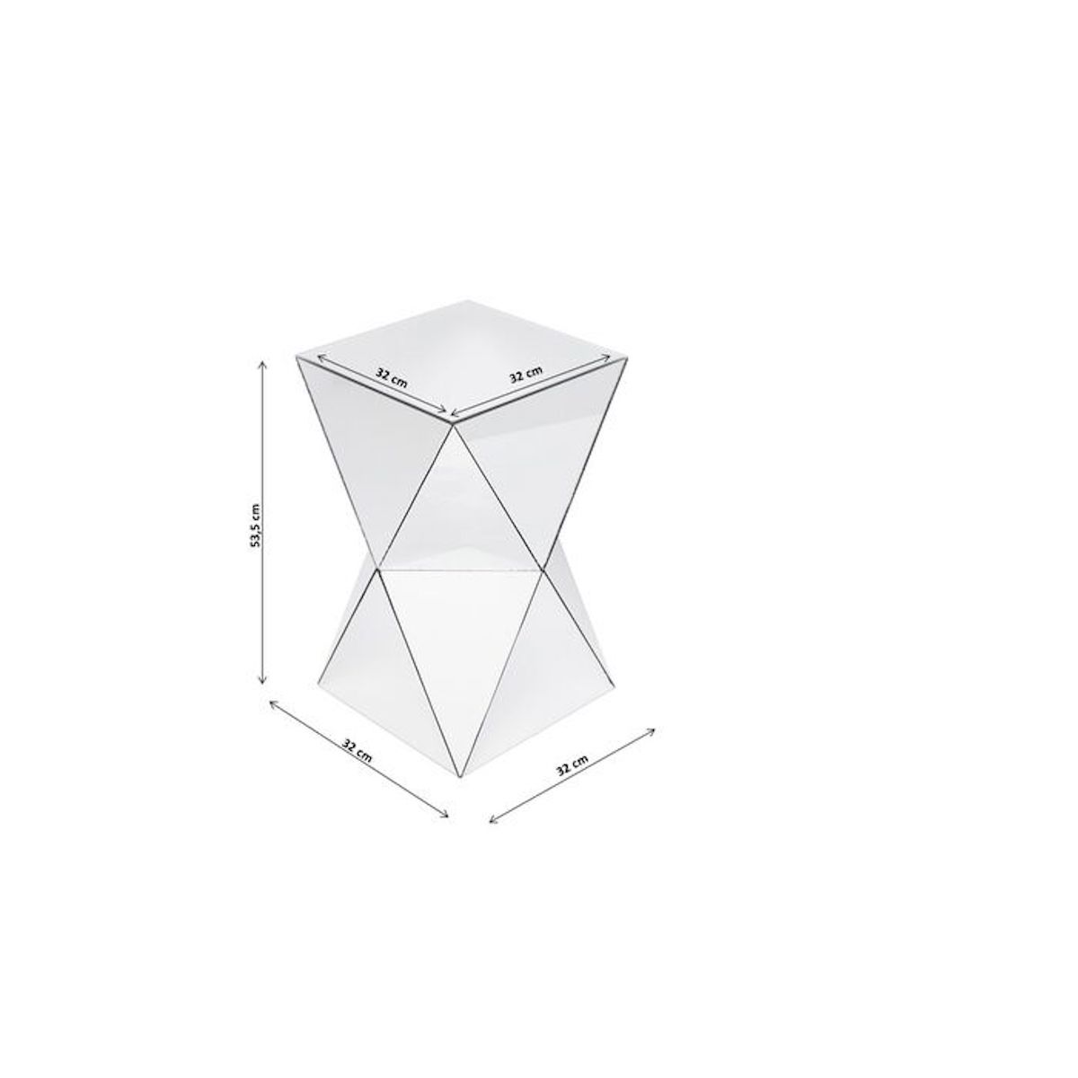 Table d'appoint Luxury Triangle Kare Design
